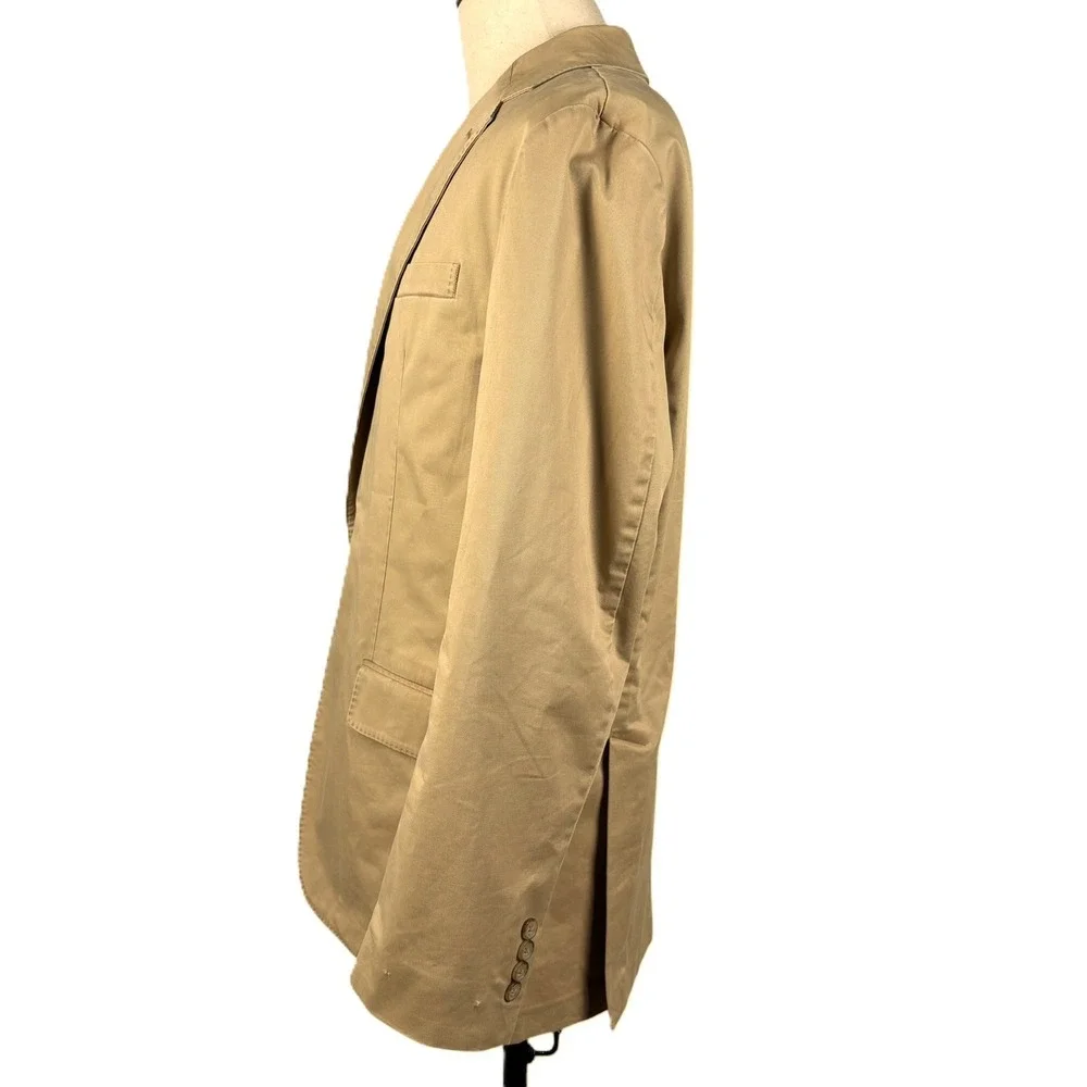 Polo Ralph Lauren Modern Fit Stretch Blazer Mens 44R Tan Beige Cotton Chino NEW